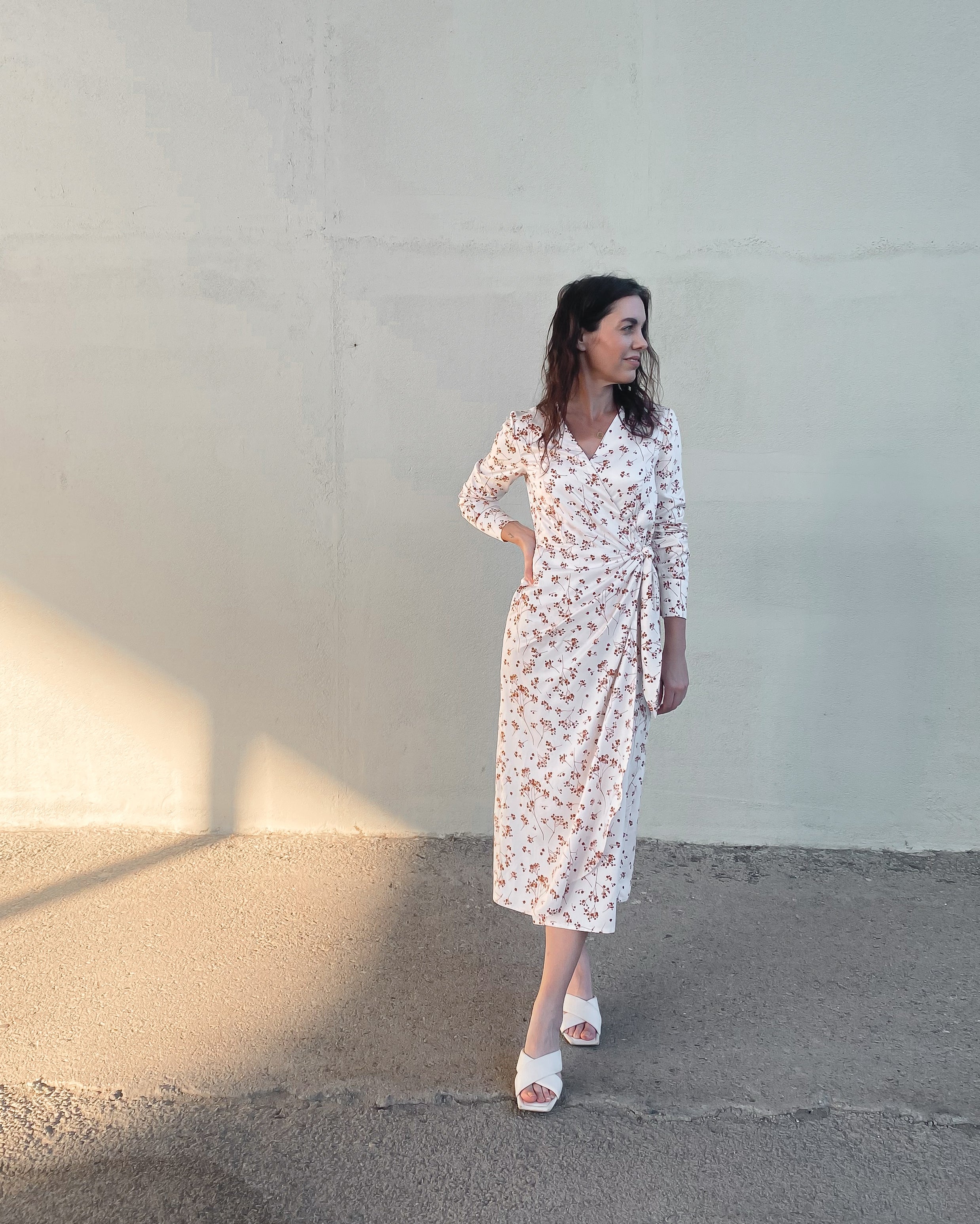 Zavinovací šaty Kristyn midi