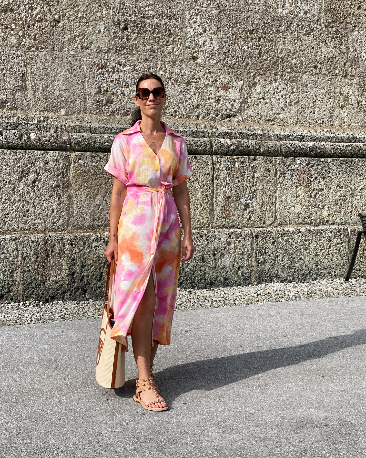 Šaty Silvia ve vzoru tie-dye