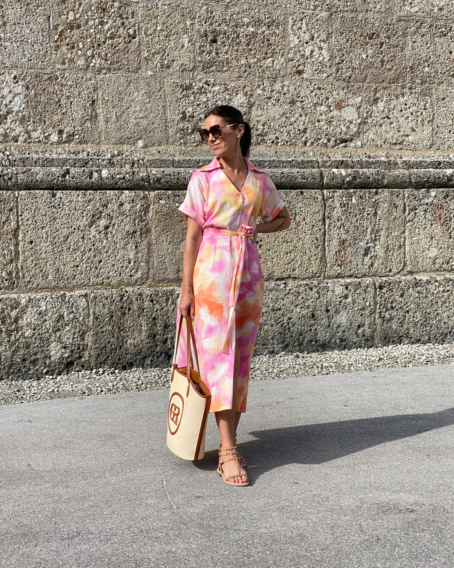 Šaty Silvia ve vzoru tie-dye