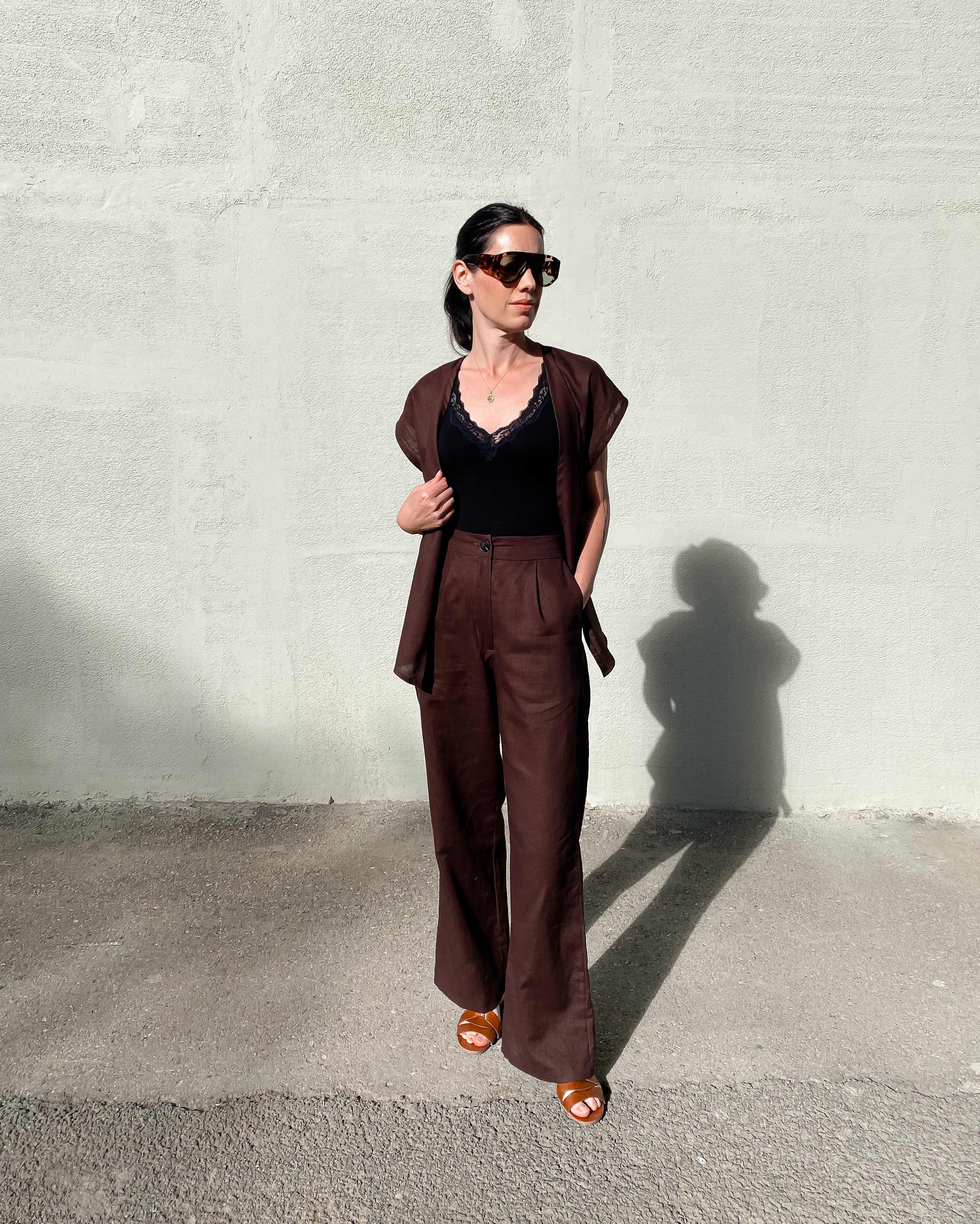 Lněné kalhoty Vivien