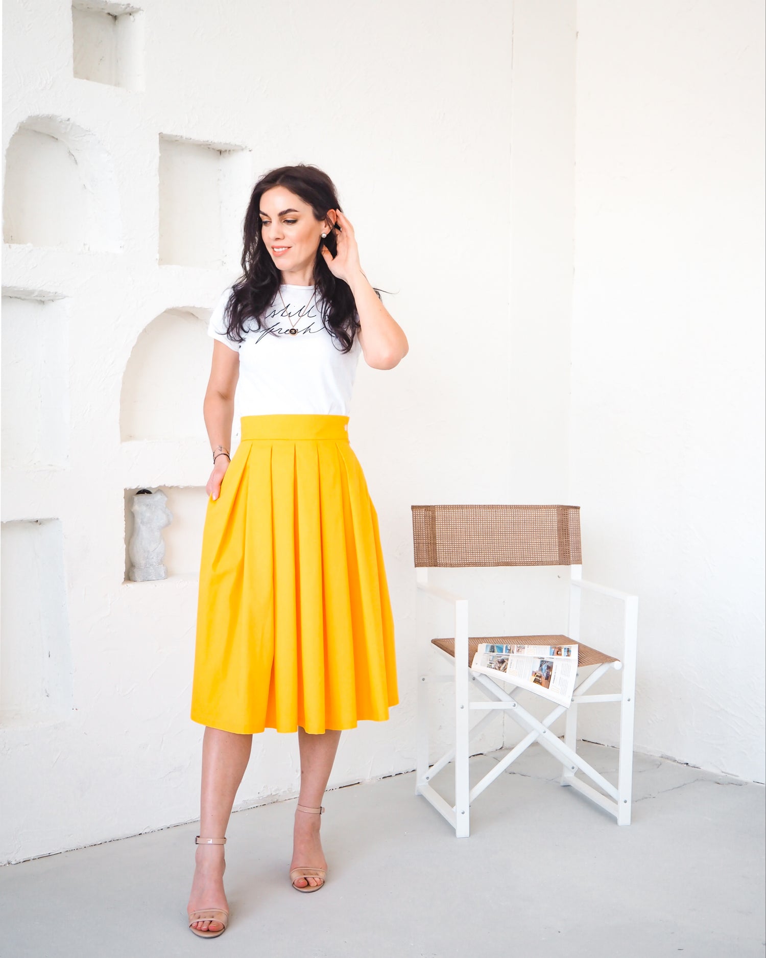 Skládaná sukně klasik (různé barvy)