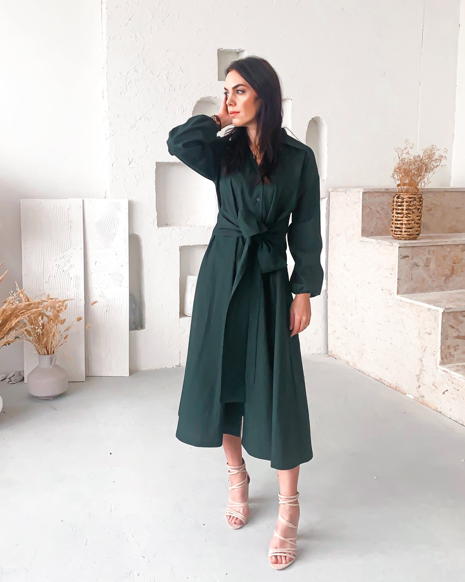 Popelínové šaty s mašlí Amelia