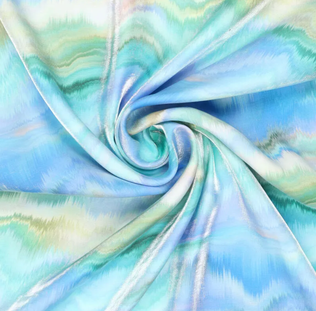 Saténová scrunchie gumička tie-dye