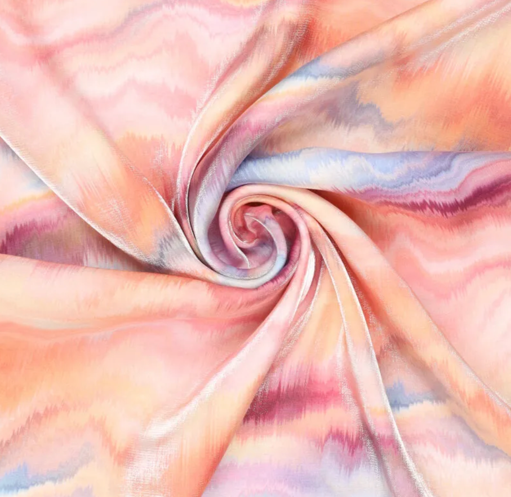 Saténová scrunchie gumička tie-dye