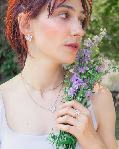 Náhrdelník Flora Celestial s perlou