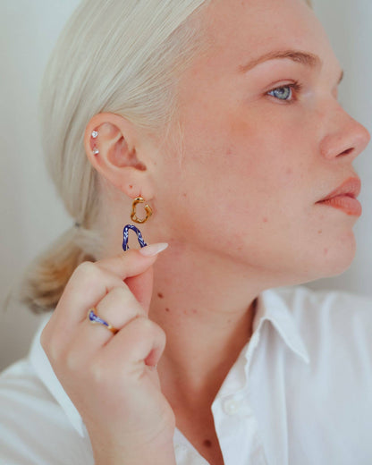 Náušnice Varia Mini 2-v-1 Earrings modré