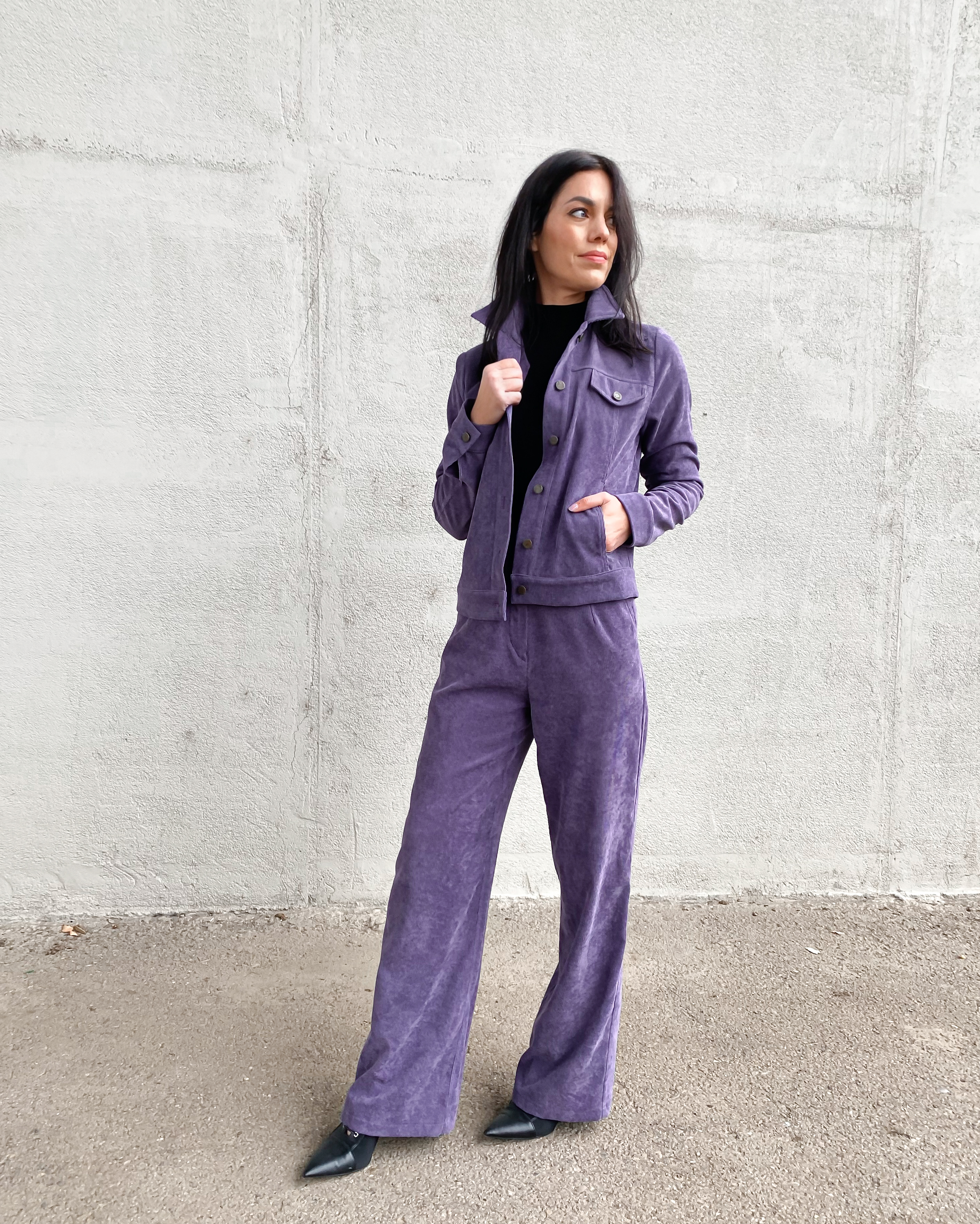 Manšestrové široké kalhoty