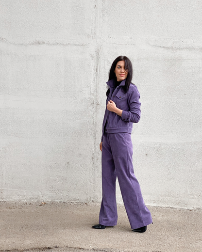 Manšestrové široké kalhoty