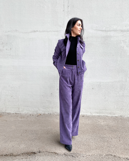 Manšestrové široké kalhoty