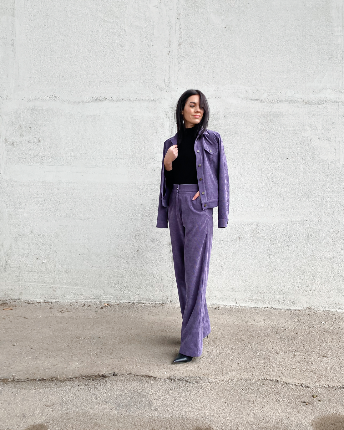 Manšestrové široké kalhoty