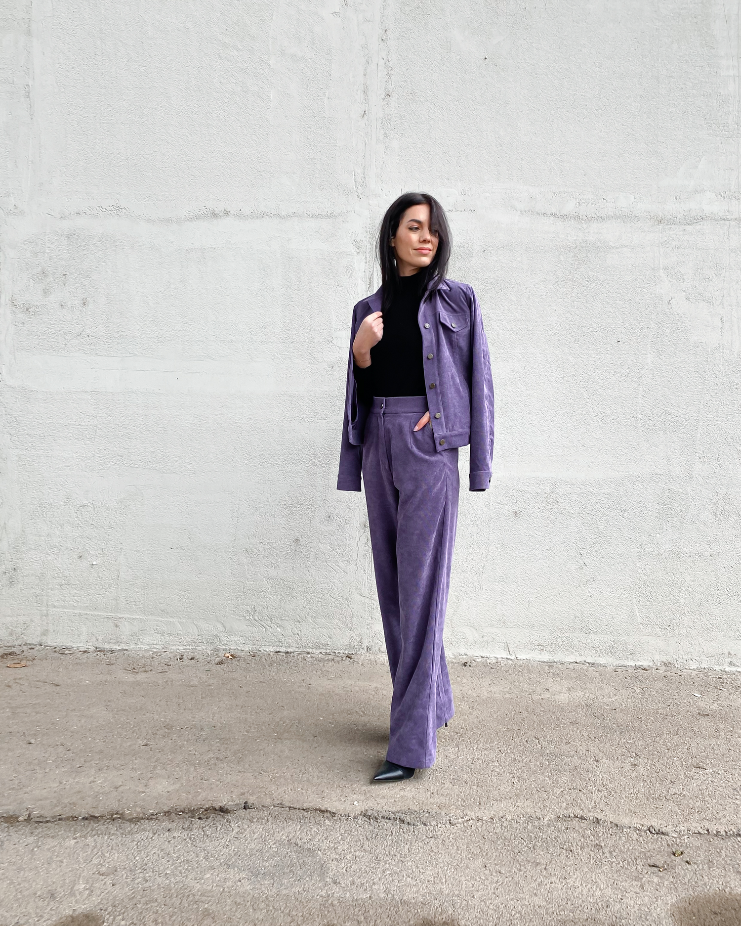 Manšestrové široké kalhoty