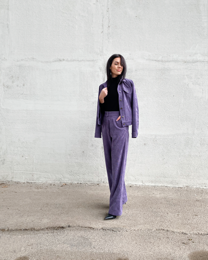 Manšestrové široké kalhoty