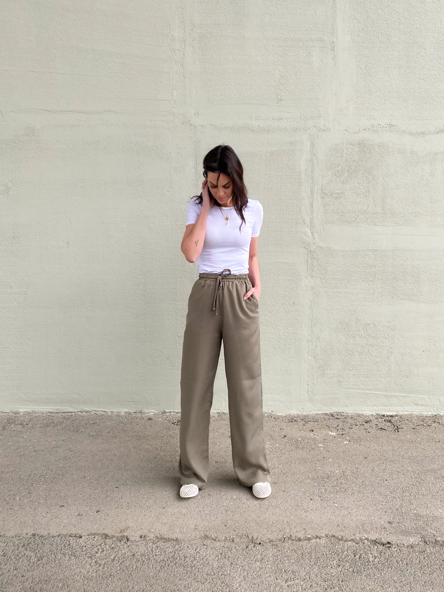 Dlouhé tencelové kalhoty Nera