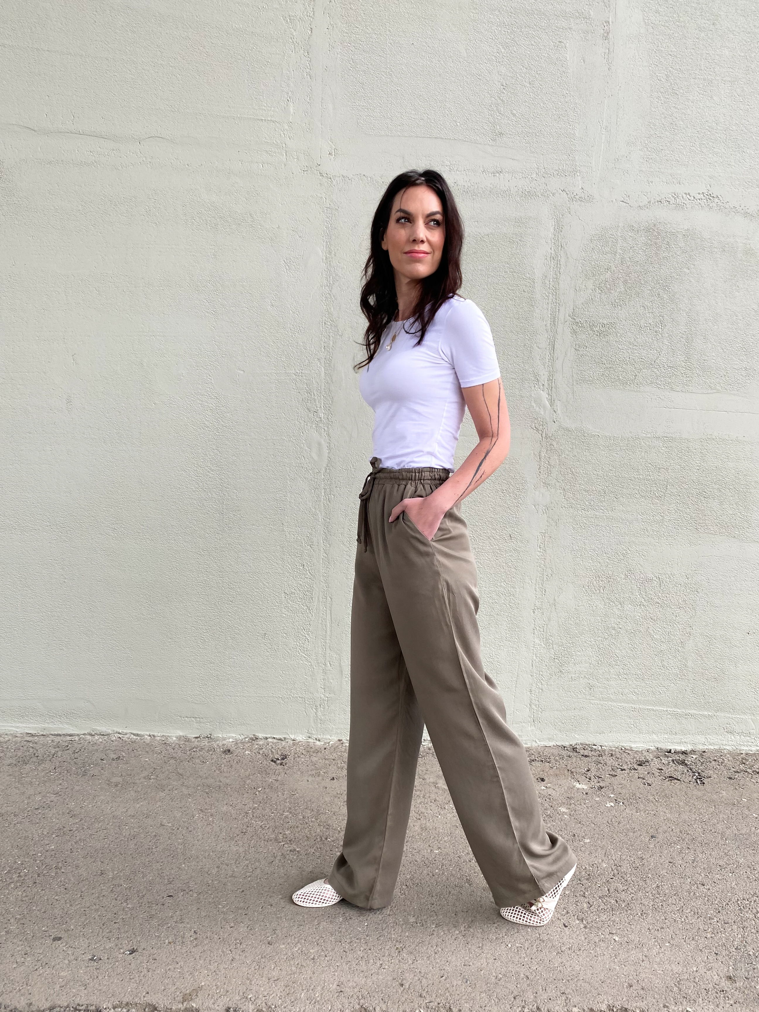 Dlouhé tencelové kalhoty Nera