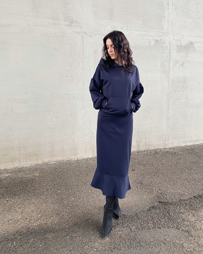 Pouzdrová sukně s volánem Elia