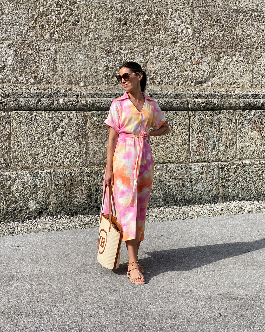 Šaty Silvia ve vzoru tie-dye