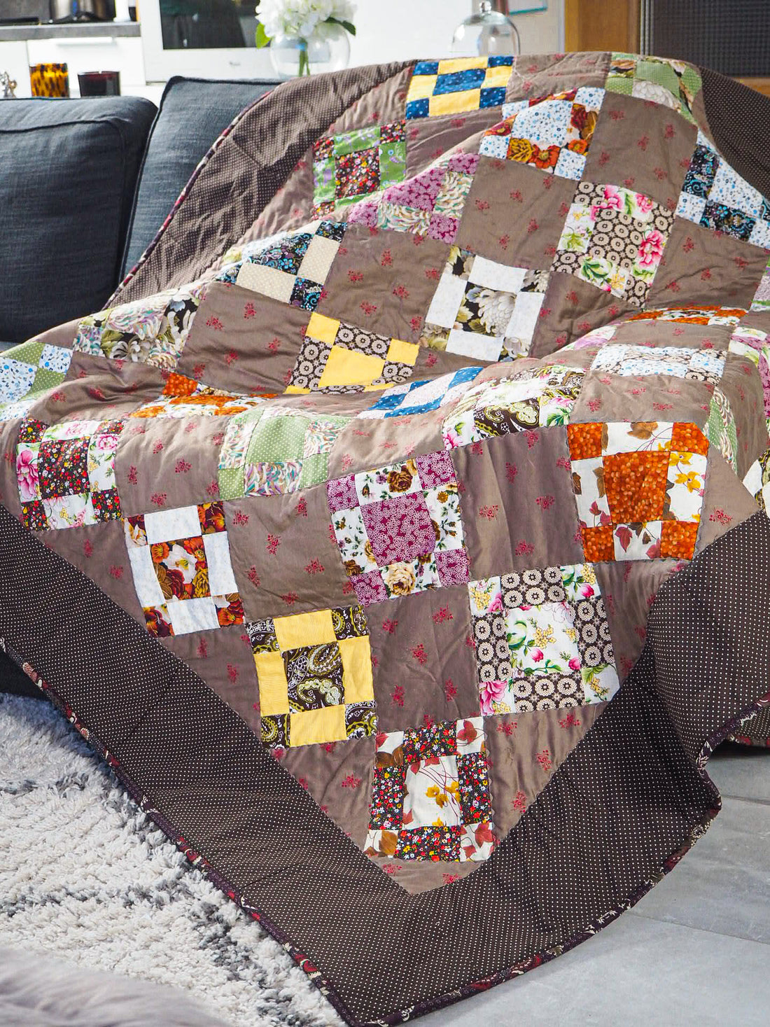 Patchworkový přehoz