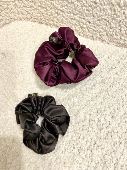 Sátenová scrunchie gumička