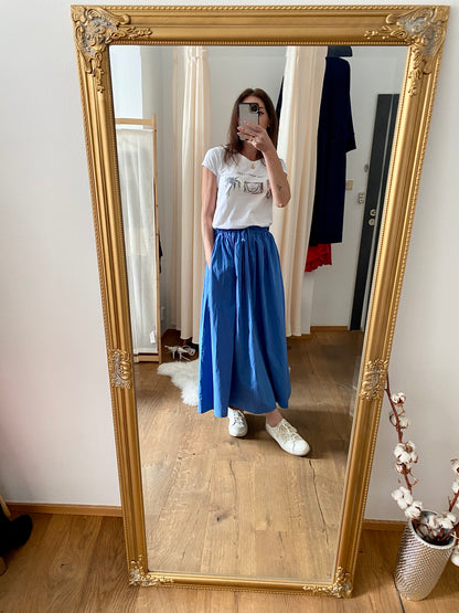 Dlouhá bavlněná sukně Nola modrá