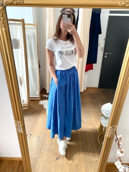 Dlouhá bavlněná sukně Nola modrá