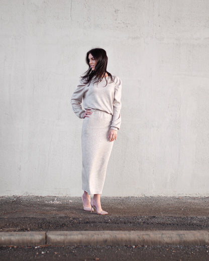 Mikina s nařasenými rukávy Mia melange