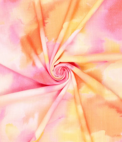 Lněná scrunchie gumička tie-dye