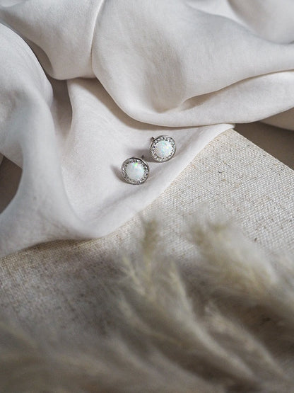 Sada šperků bílý opál Silver